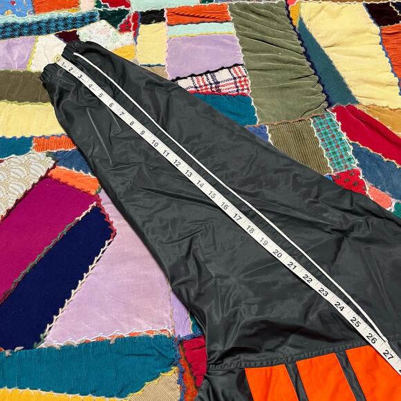 Vintage Adidas Orange 3 Striped Grey Windbreaker Jacket XL - Picture 5 of 5